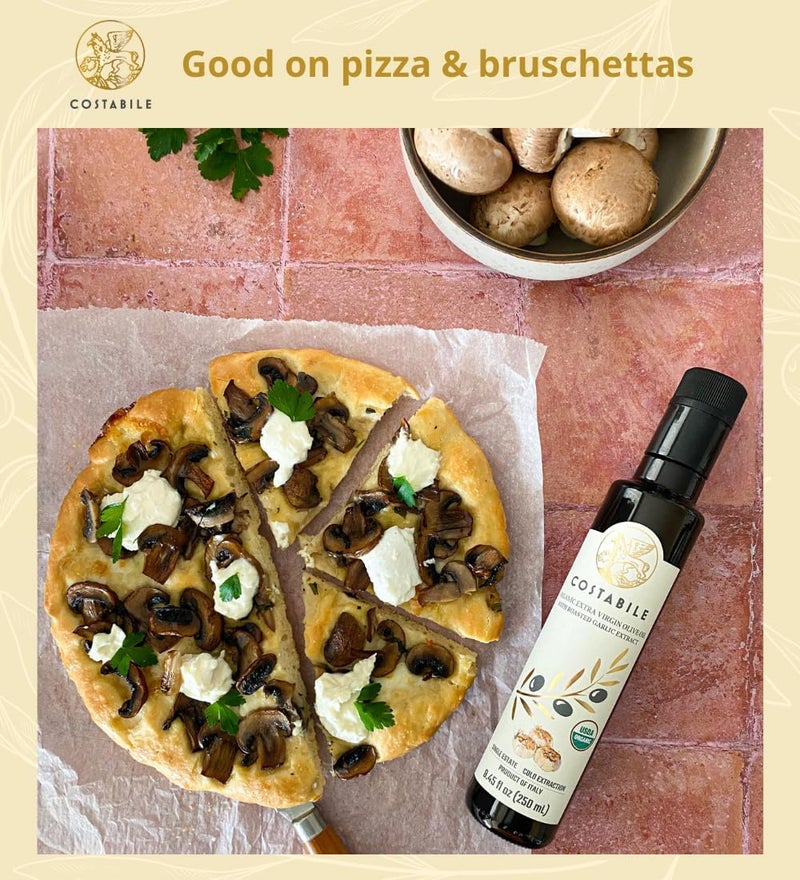 Costabile Organic Extra Virgin Olive Oil with Roasted Garlic - Image 4